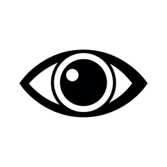 Eye Lens Black Silhouette Medical Icon Vector