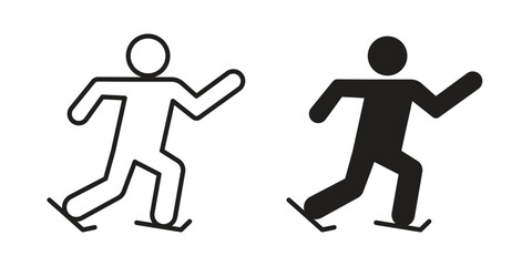 Skating icon, vector graphics collection. logotype graphic art design