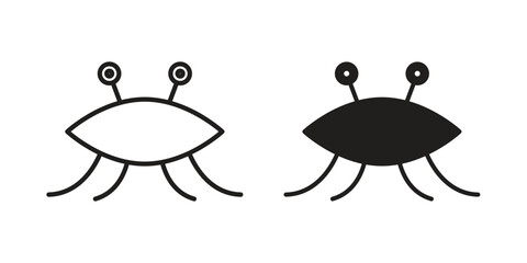 Spaghetti Monster Flying icon, vector graphics collection. logotype graphic art design