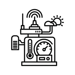 Smart weather station with thermometer and barometer