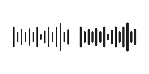 Waveform icon, vector graphics collection. logotype graphic art design