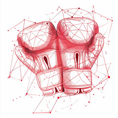 Abstract Origami Boxing Gloves Vector