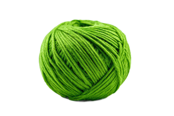 Ball of green yarn for knitting or crochet