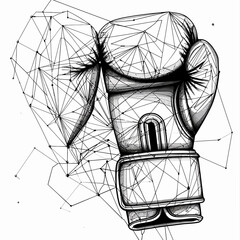 Abstract Origami Boxing Gloves Vector