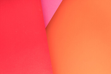 Colorful of soft pink and green paper background. Copy space for text. Top view.