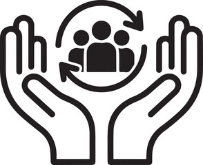 Customer retention icon Editable flat style, illustration icons
