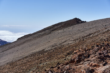 Lava field with rocks and boulders in Teide National Park, Tenerife