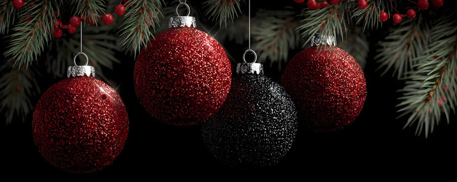 christmas card with tree balls decoration vector illustration EPS10