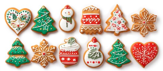 Christmas cookies, isolated on white