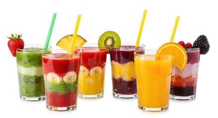 Vibrant fruit smoothies offer a refreshing taste of summer, perfect for healthy living and delicious refreshment
