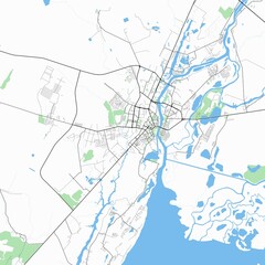 Map of the city of Veliky Novgorod, Novgorod Oblast, Russia.