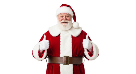 Happy santa claus giving thumbs up