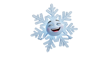 Smiling through the winter season! Let this cheerful snowflake brighten your day with its frosty charm.