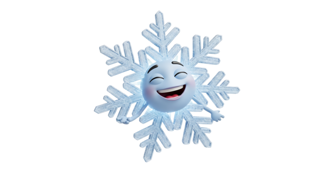 Smiling through the winter season! Let this cheerful snowflake brighten your day with its frosty charm.