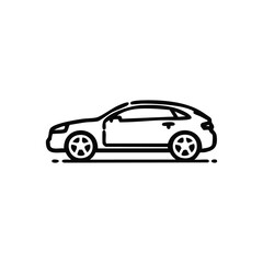 Obraz premium Sleek Car Outline - Modern Automotive Design Illustration.