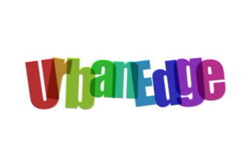 Colorful Urban Edge text on black background