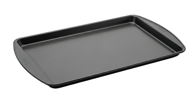 Empty nonstick baking sheet, perfect for baking cookies, roasting vegetables, or preparing other delicious dishes at home - Powered by Adobe