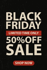 Black Friday Sale Poster Design Template