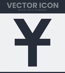 Obraz premium Chinese yuan currency symbol exchange vector icon