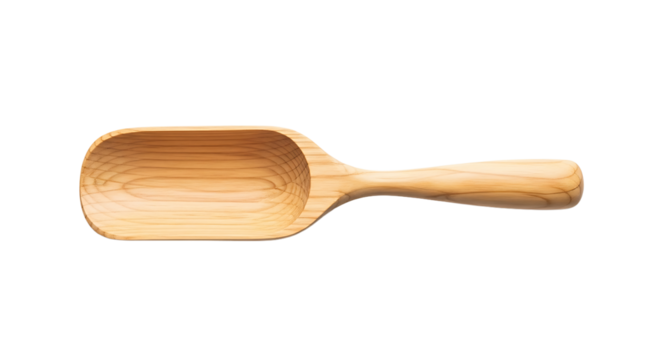Wooden scoop, perfect for measuring tea leaves, coffee beans, or spices in the kitchen, offering a rustic and natural aesthetic