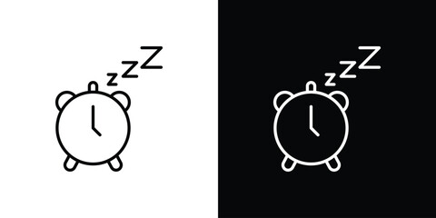 Alarm snooze icon line vector illustration. vector graphics