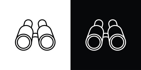 Binoculars icon line vector illustration. vector graphics