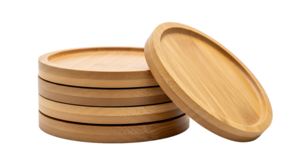 Elevate your surfaces with these versatile, natural wood coasters. Style and protection in a sustainable design!