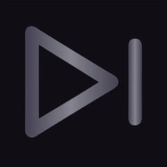 Play button icon with fast forward symbol media