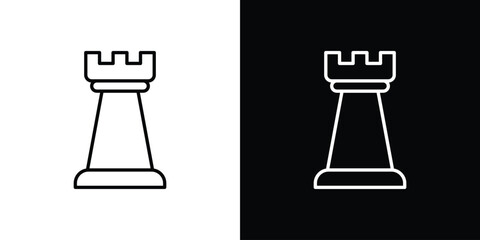Chess rook icon line vector illustration. vector graphics © Gopal