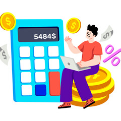 Trendy vector design of accounting
