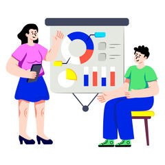 Premium download illustration of business presentation