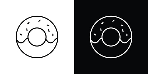 Donut icon line vector illustration. vector graphics