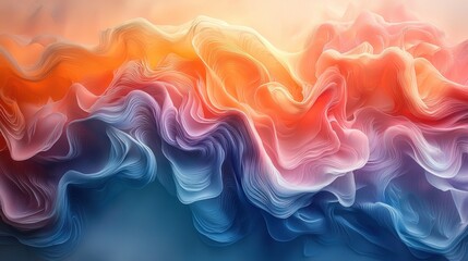 Fototapeta premium Abstract colorful wave pattern, swirling vibrant hues.