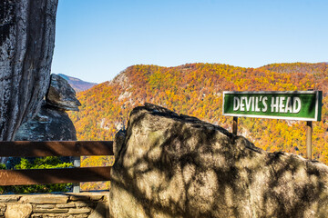 Devil's Head overlook at Chimney Rock State Park in North Carolina