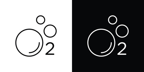 Oxygen O2 icon line vector illustration. vector graphics