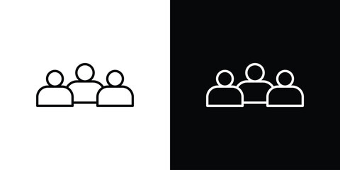 people icon line vector illustration. vector graphics