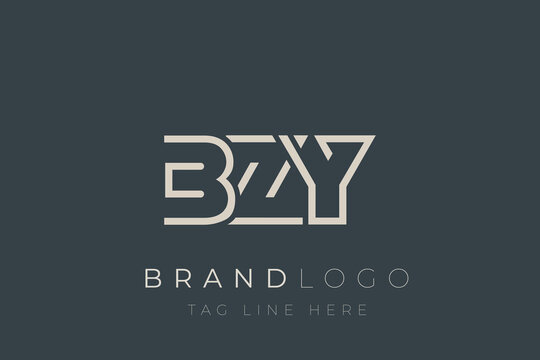 BZY abstract letter logo design. Modern Business Logo Design With Abstract Typography and Contemporary Style