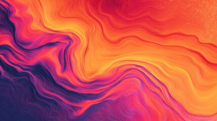 Fototapeta premium This artwork features swirling abstract patterns in vibrant orange and purple hues. The dynamic design showcases a flow of colors that evoke energy and creativity.