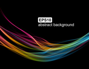 Abstract light wavy futuristic background. Vector illustration.