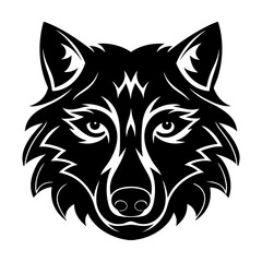 Fototapeta premium Powerful Wolf Head Graphic Design Depicting Wild Animal Wildlife Spirit Vector Illustration