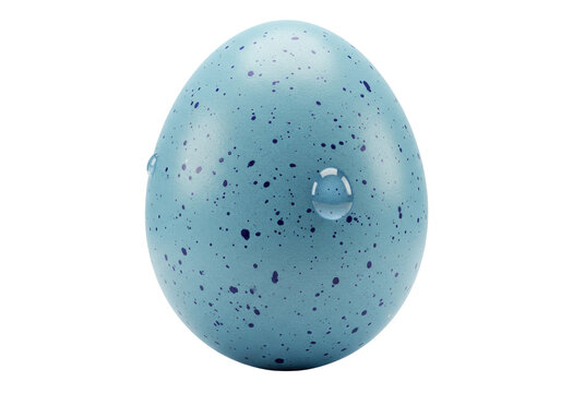 Speckled robin egg PNG illustration isolated on transparent background Easter spring concept design element Realistic texture - Powered by Adobe