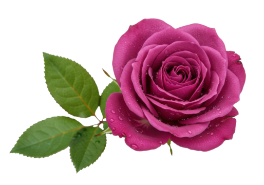 Beautiful purple rose flower isolated on transparent background PNG for design elements and floral arrangements Perfect for wedding invitations
