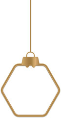 Gold Christmas Ornament Hanging Frame