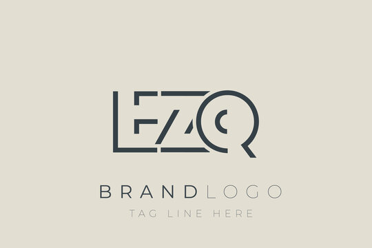 EZQ abstract letter logo design. Modern Business Logo Design With Abstract Typography and Contemporary Style