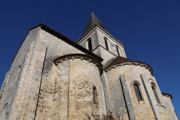 Eglise Saint Médard, village de Verteuil sur Charente, département de la Charente, France