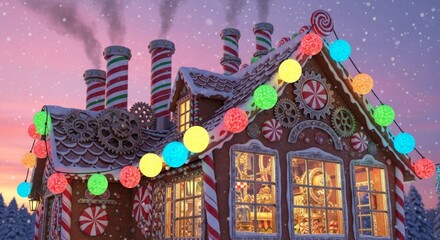 Santa’s Candy-Powered Workshop in a Winter Wonderland