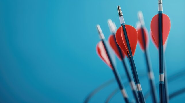 Bright target and arrows. The concept of business and success.