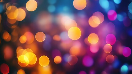 Obraz premium Captivating bokeh lights create a vibrant, magical atmosphere perfect for celebrations, abstract backgrounds, or festive designs.