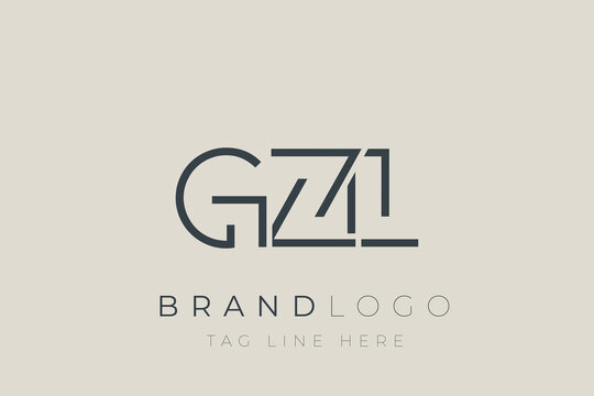 GZL abstract letter logo design. Modern Business Logo Design With Abstract Typography and Contemporary Style