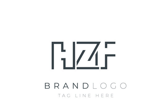 HZF abstract letter logo design. Modern Business Logo Design With Abstract Typography and Contemporary Style